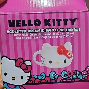 Hello Kitty Pink and White Ceramic Mug